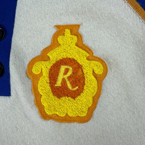 RHUDE Men's Retro Polo Knit Sweater Top Varsity Short Sleeve Size XL Preppy - Picture 4 of 8